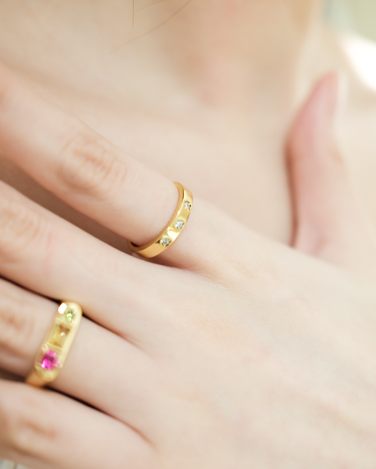 Three of Hearts Ring