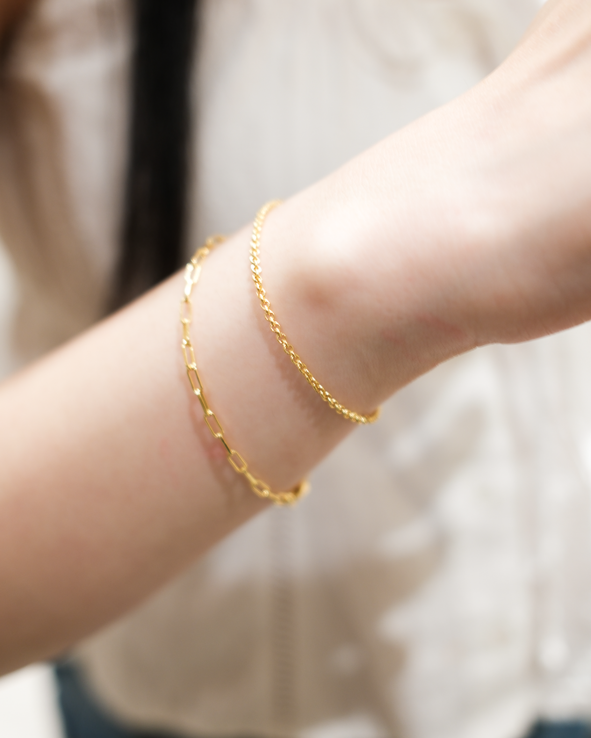 Linear Link Chain Bracelet