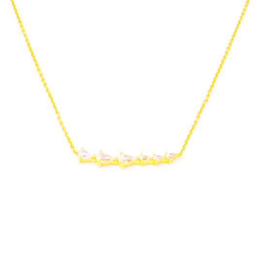 Bow Cascade Bar Necklace