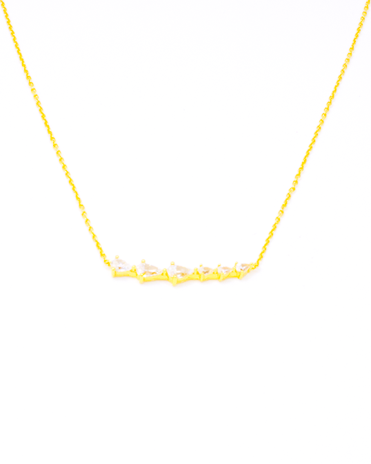 Bow Cascade Bar Necklace